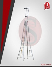 Self supporting extension ladders handrail